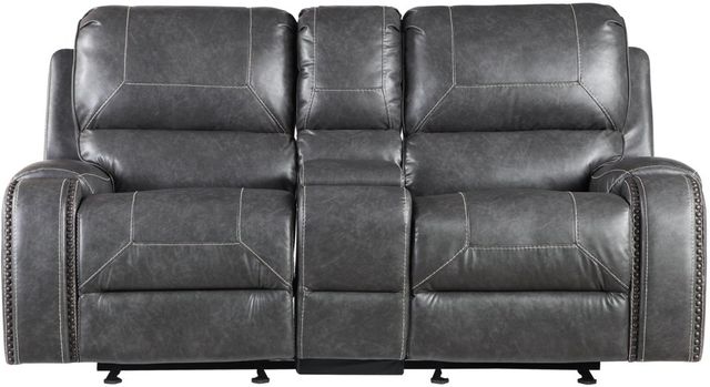 Steve Silver Co. Keily Dove Gray Manual Glider Reclining Loveseat-2