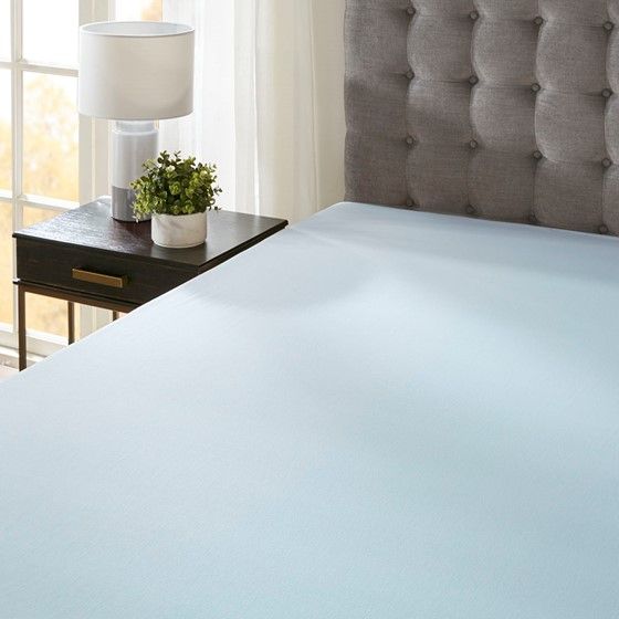 Olliix by Sleep Philosophy White Full 4" Gel Memory Foam with 3M Cover Mattress Topper-4