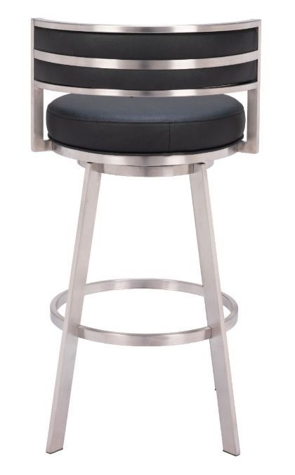 Zuo® Modern Gimsby Black Swivel Barstool-3