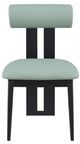 Meridian Furniture Dario Mint/Black Vegan Leather Dining Chair-1