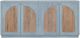International Furniture Direct Arcadia Blue/Brown Console-2