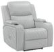 ACME Furniture Elonzo Light Gray Power Recliner with Power Headrest-0