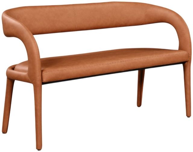 Meridian Furniture Sylvester Cognac Upholstered Bench-0