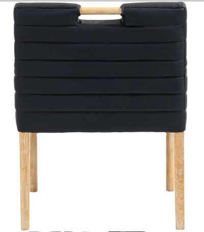 Meridian Furniture Aimee Black Vegan Leather Dining Arm Chair-3
