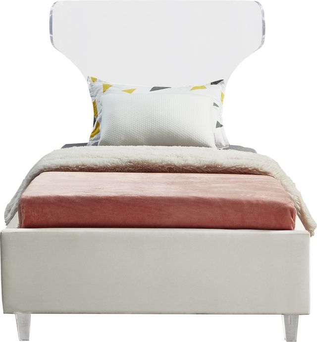 Meridian Furniture Ghost Cream Twin Panel Bed-1