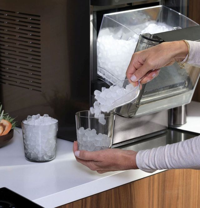 GE Profile™ Opal™ 14" 38 lb. Black Stainless Ice Maker-8