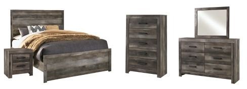 Signature Design by Ashley® Wynnlow 5-Piece Gray Queen Panel Bed Set-0