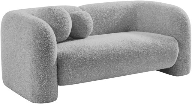 Meridian Furniture Emory Gray Boucle Fabric Loveseat-0