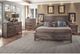 American Woodcrafters 2800 Aurora Weathered Gray King Panel Bed with Storage Footboard-1