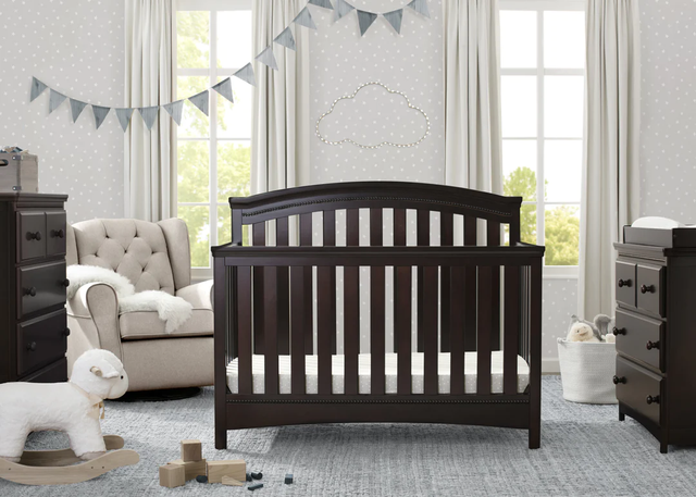 Delta Children Emerson Dark Chocolate 4-in-1 Convertible Baby Crib