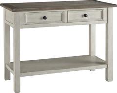 Signature Design by Ashley® Bolanburg Weathered Oak Sofa Table with Antique White Base