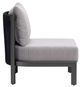 Zuo® Modern Horizon Black/Gray Aluminum Fabric Outdoor Accent Chair-2