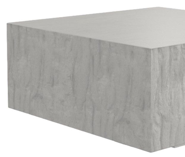 Sunset West Bone White Glass Fiber Reinforced Concrete Square Outdoor Coffee Table-1