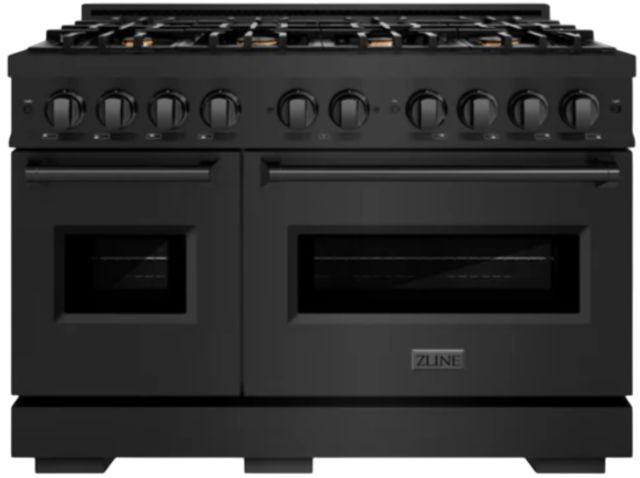 ZLINE Classic 48" Black Stainless Steel Pro Style Gas Range -0