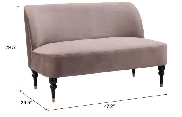Zuo® Modern Bintulu Taupe Loveseat-1