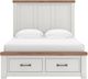 Benchcraft® Savonport 3-Piece Brown/White Queen Panel Storage Bedroom Set-5