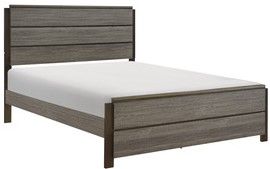 Mazin Furniture Vestavia Antique Gray/Dark Brown Queen Bed-1