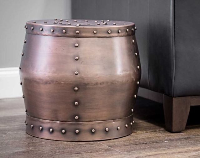 Steve Silver Co. Cooper Hammered Copper End Table-2