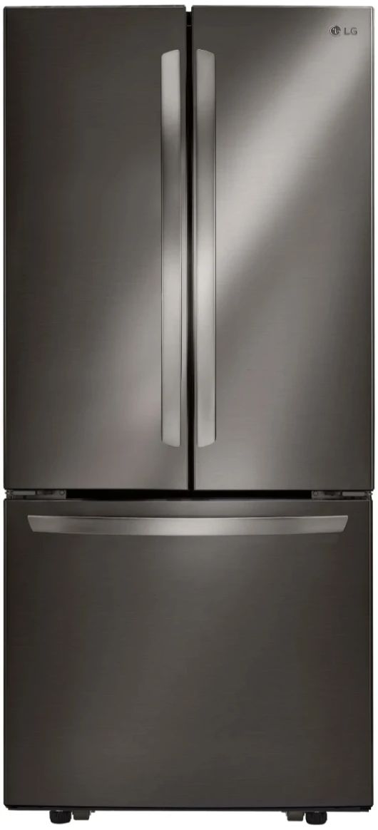 LG 30" 21.8 Cu. Ft. 3-Door French Door Refrigerator-Black Stainless Steel-0
