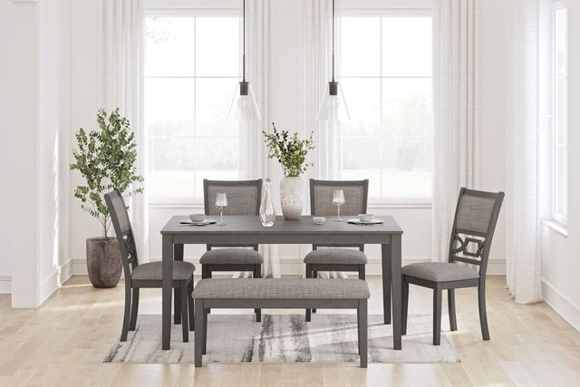 Signature Design by Ashley® Wrenning 6-Piece Gray Dining Set-3