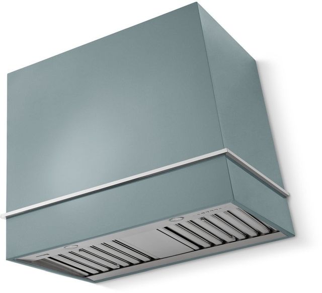 La Cornue Cornufé Loge 36" Ocean Wall Mounted Range Hood with Polished Chrome Trim-0