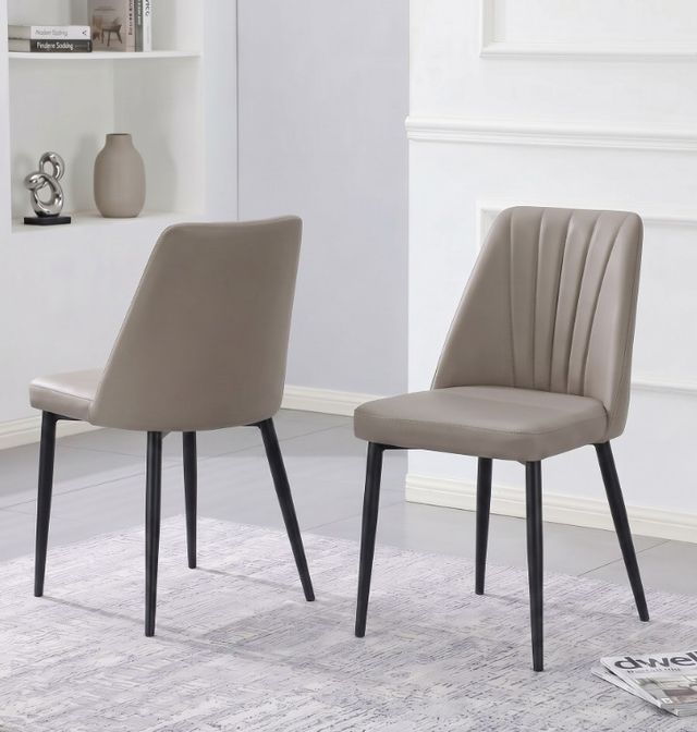 Cramco Judy Matte Black/Mocha Dining Side Chair-1