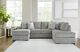 Signature Design by Ashley® Casselbury 2-Piece Cement Right Arm Facing Chaise Sectional-3