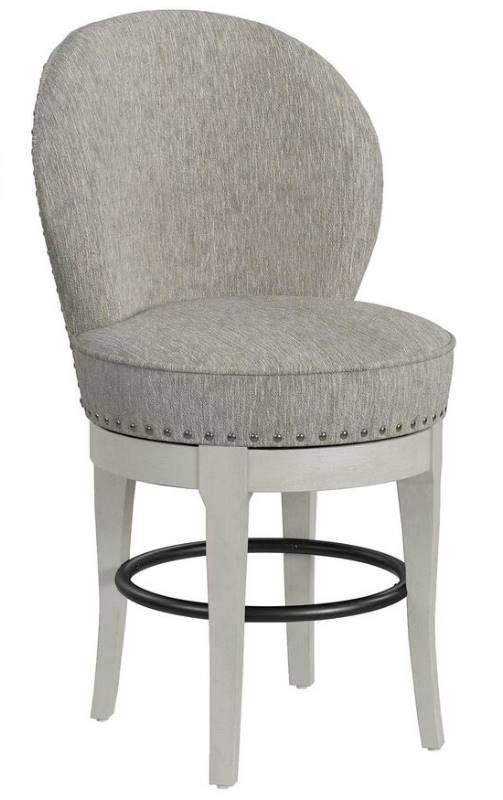 Elements International Westford Gray Swivel Counter Stool-0