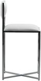 Modus Furniture Amalfi Chrome/White X-Base Counter Stool-3