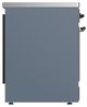 Ilve® Majestic III 30" Blue Gray Pro Style Induction Range with Solid Door and Burnished Trim-3
