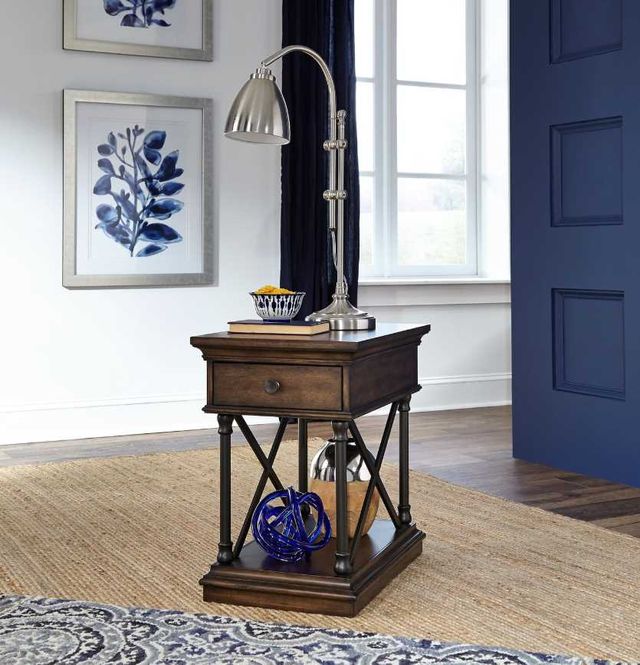 Liberty Furniture Tribeca Black/Cordovian Brown Chairside Table-1