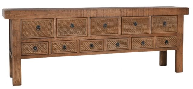 Classic Home Lahey Mission Brown Console Table-0