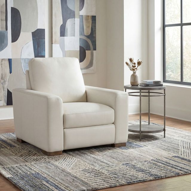 Hooker® Furniture Ready-Made Upholstery Optimus Majestic Alabaster Power Recliner with Power Headrest-2