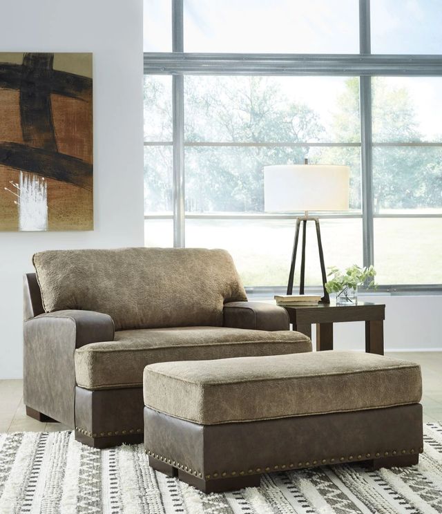 Signature Design by Ashley® Alesbury Chocolate Ottoman-3