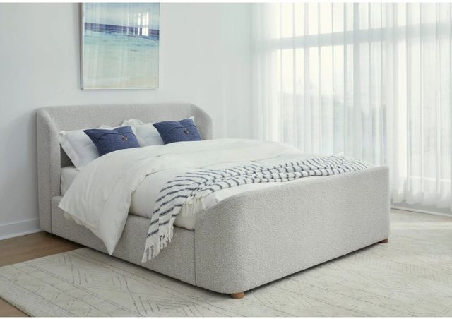 Modus Furniture Virgil Kiki Cotton Ball California King Upholstered Platform Bed-1