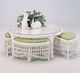 Braxton Culler Customizable Raffles Round Cocktail Table with Benches-1