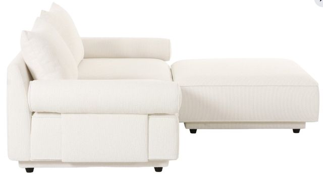 Moe's Home Collection Rosello Nook 3-Piece White L-Shaped Modular Sectional and Ottoman-2