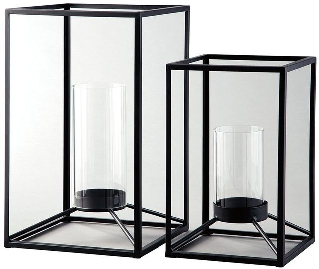 Signature Design by Ashley® Dimtrois 2-Piece Black Lantern Set-0