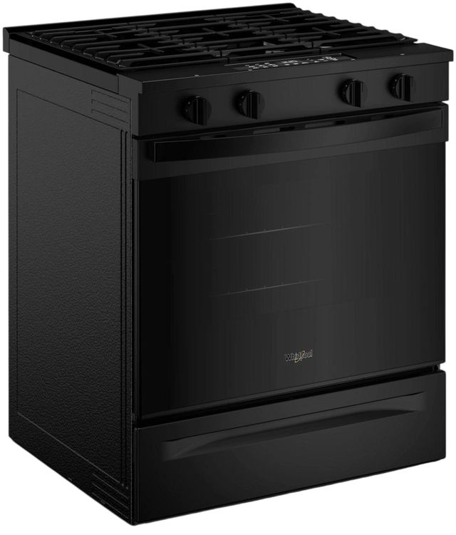 Whirlpool® 30'' Black Smart Slide-In Gas Range with Air Cooking Technology and Steam Clean-2