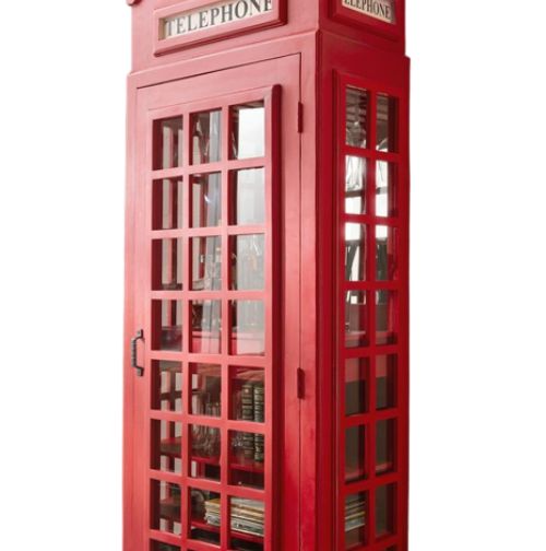 Jaipur Furniture Giles Red Bar Storage Cabinet-1