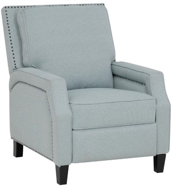 Powell® Portico Ice Blue Manual Recliner-0