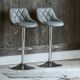 Elements International Melissa 2-Piece Grey Bar Stools-0