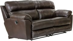 Catnapper® Costa Chocolate Leather Lay Flat Reclining Sofa