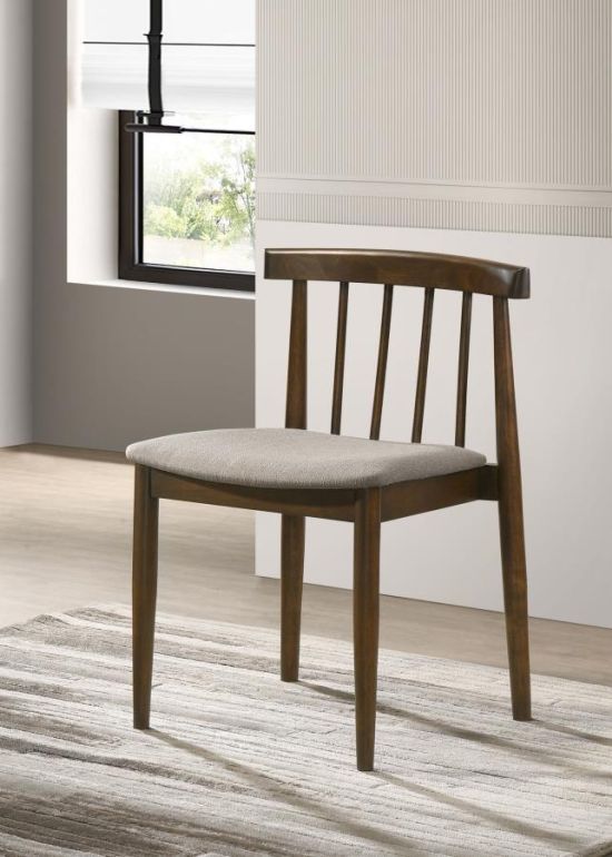 Coaster® Cullen 2-Piece Walnut/Wheat Dining Side Chair Set-1
