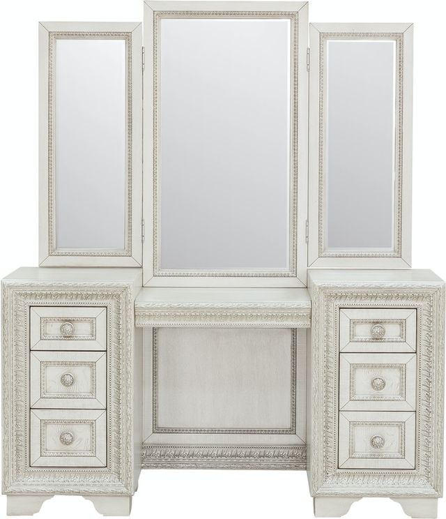 Pulaski™ Camila White Vanity Mirror-2