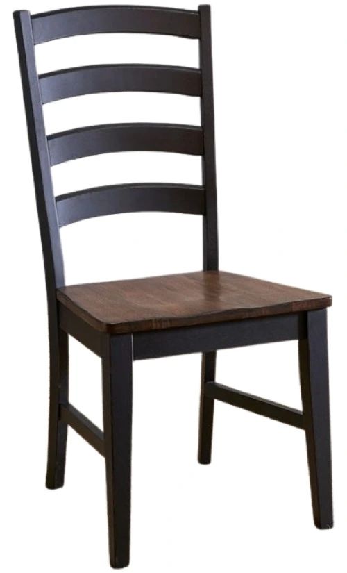 A-America® Stormy Ridge Chicory/Slate Black Ladderback Chair-0