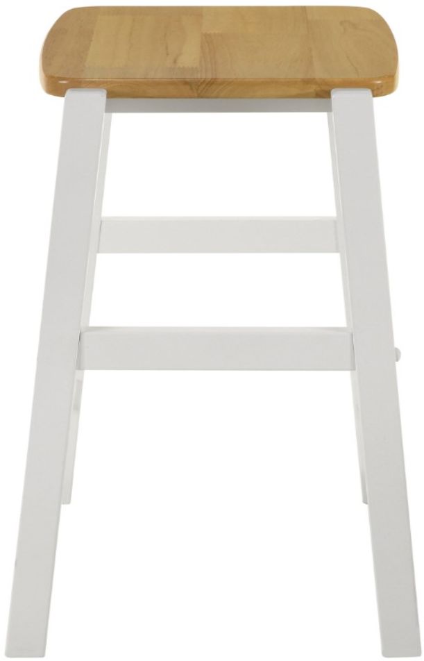 Coaster® Hollis Natural/White Wood Counter Backless Bar Stool-2