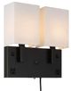 Cal® Lighting & Accessories Oberlin Dark Bronze/White Wall Lamp-1