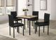 Coaster® Garza 5-Piece Black/Greige Oak Dining Table Set-1