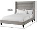 Parker House® Jacob Luxe Light Gray King Upholstered Panel Bed-2
